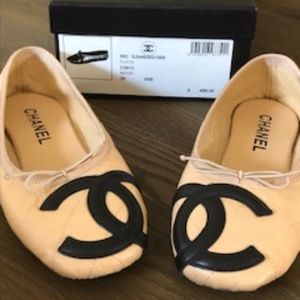 Chanel Ballet Flat Beige Size 36